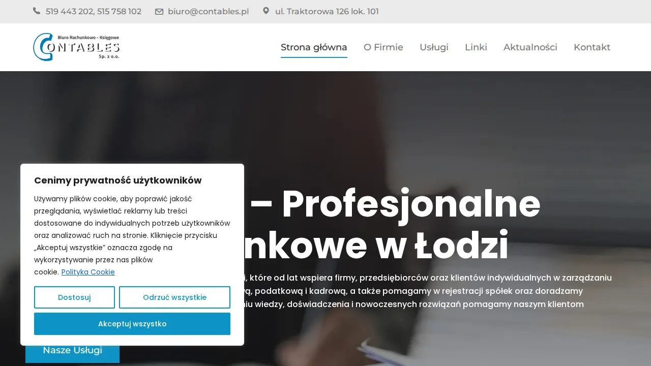 CONTABLES – Biuro Rachunkowe Łódź, Księgowość i Kadry website