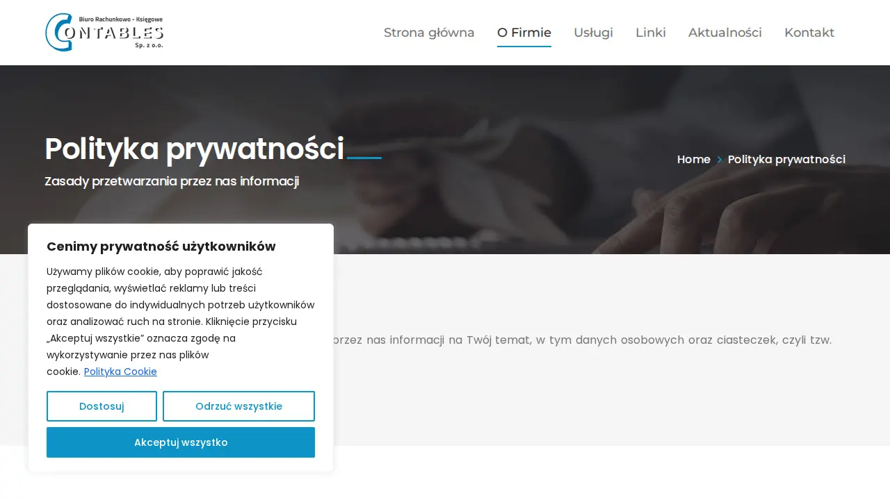 CONTABLES – Biuro Rachunkowe Łódź, Księgowość i Kadry page