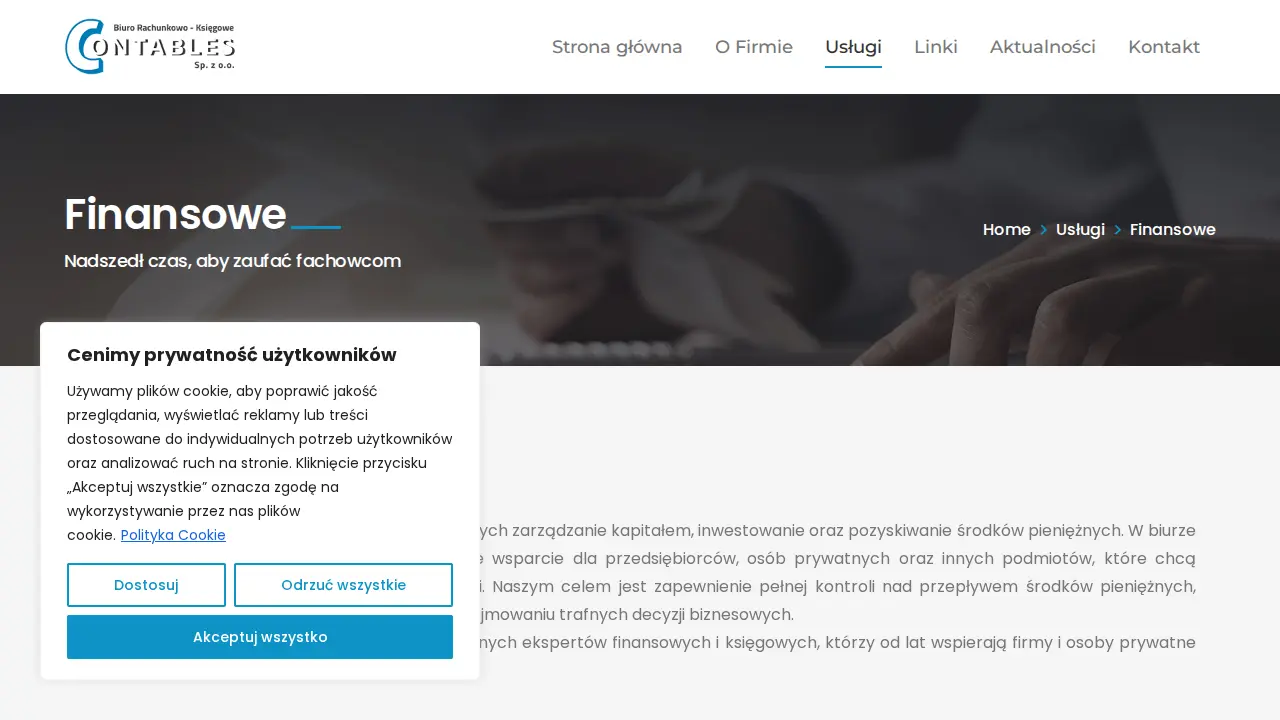 CONTABLES – Biuro Rachunkowe Łódź, Księgowość i Kadry page