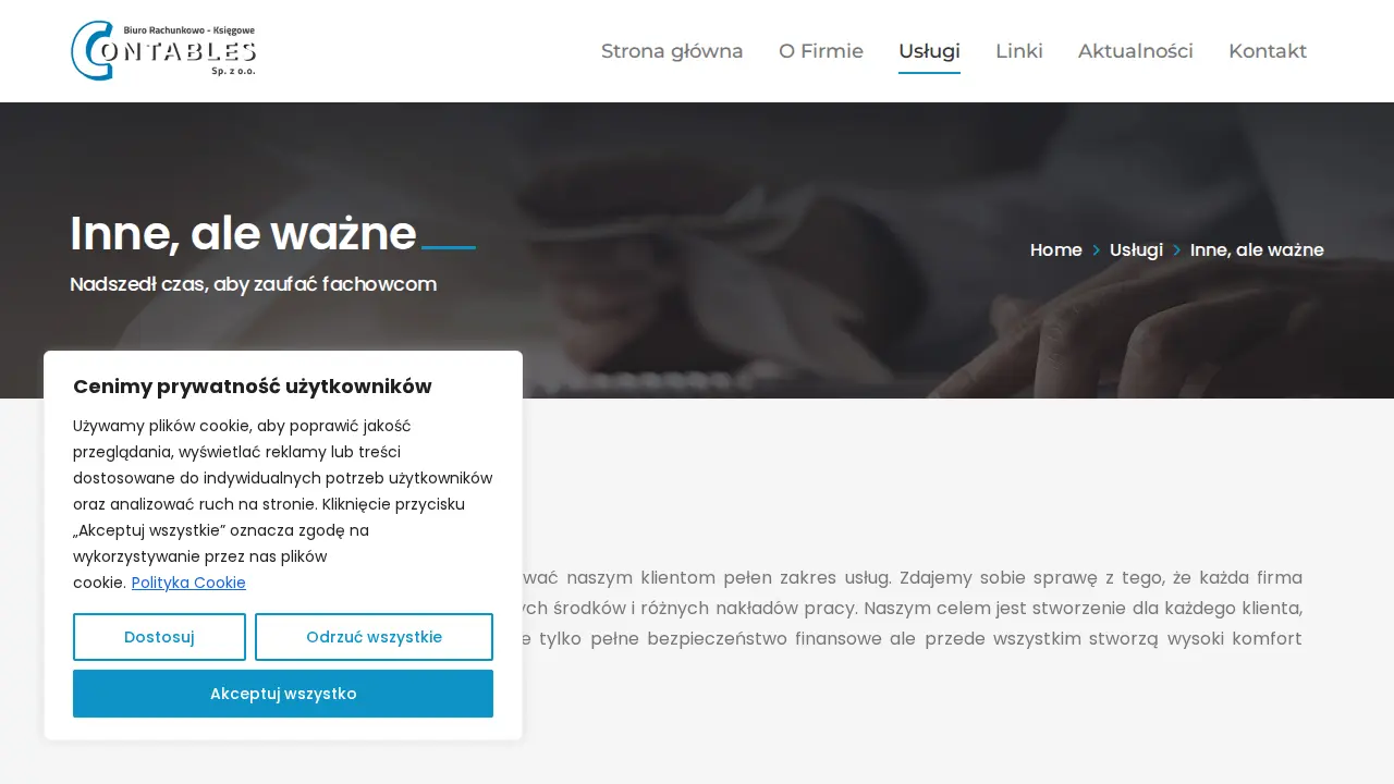 CONTABLES – Biuro Rachunkowe Łódź, Księgowość i Kadry page