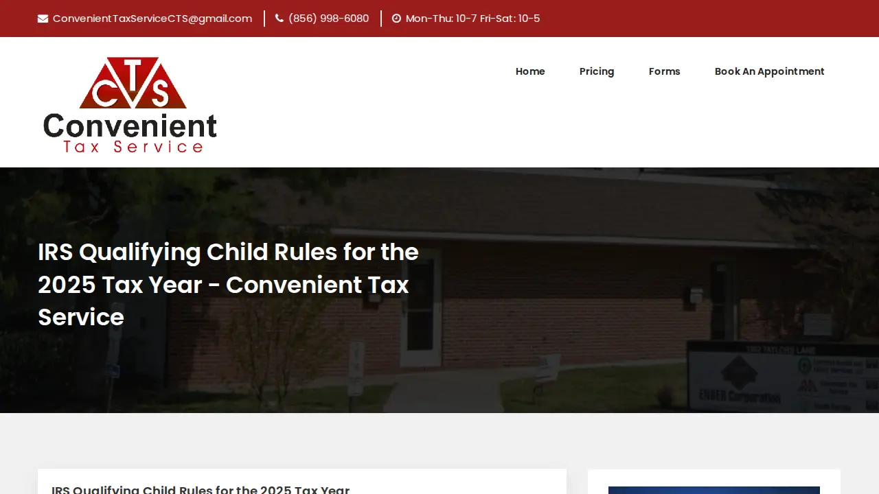Convenient Tax Service page