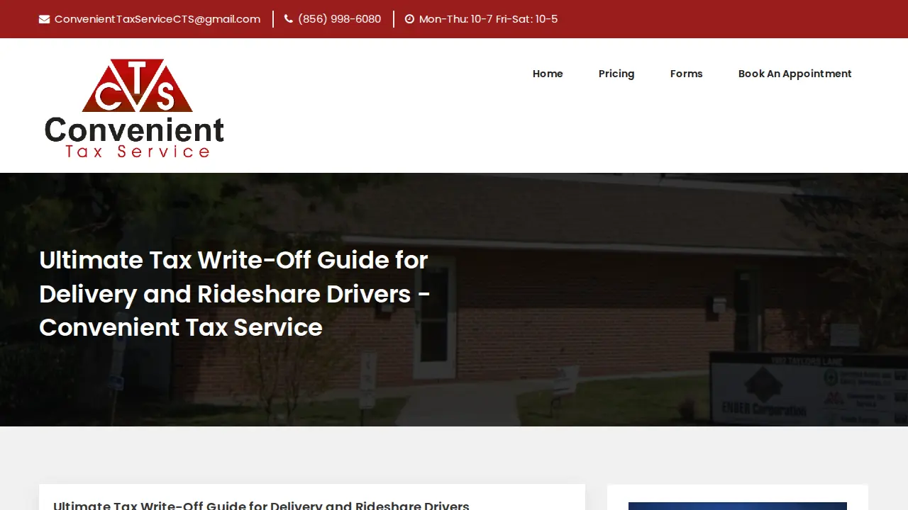 Convenient Tax Service page