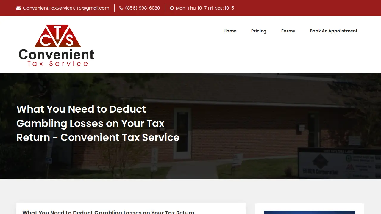 Convenient Tax Service page