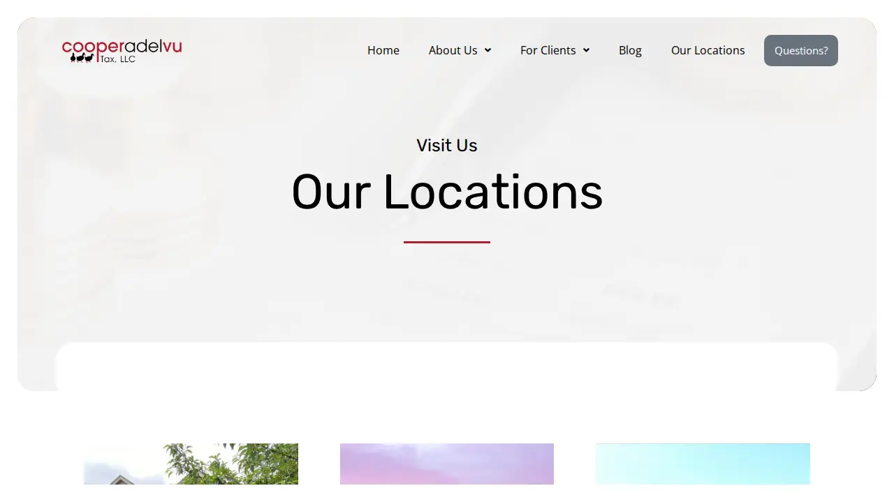 Cooper, Adel, Vu Tax, LLC website