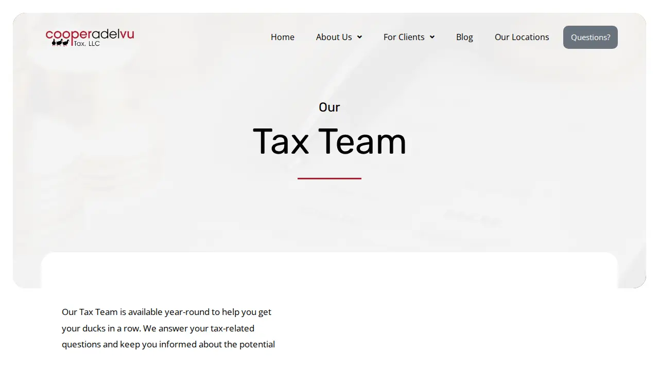 Cooper, Adel, Vu Tax, LLC page