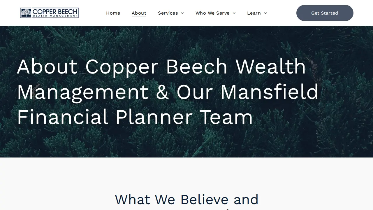 Copper Beech Wealth Management page