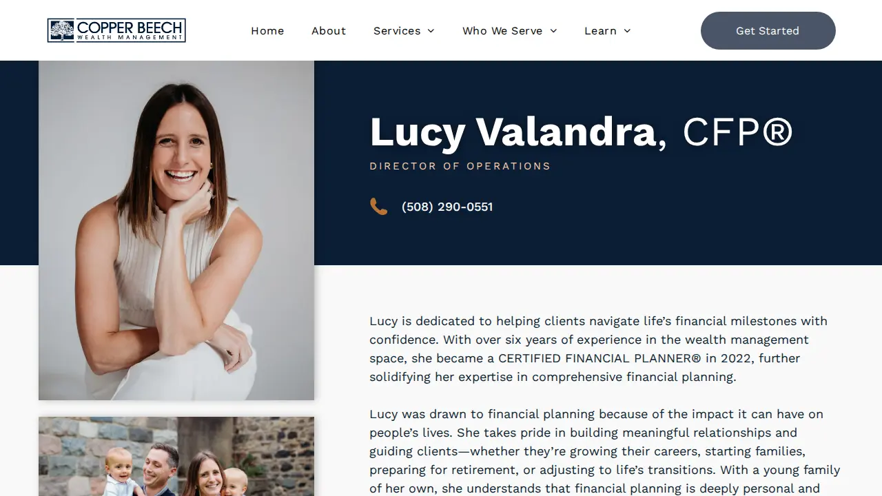 Copper Beech Wealth Management page