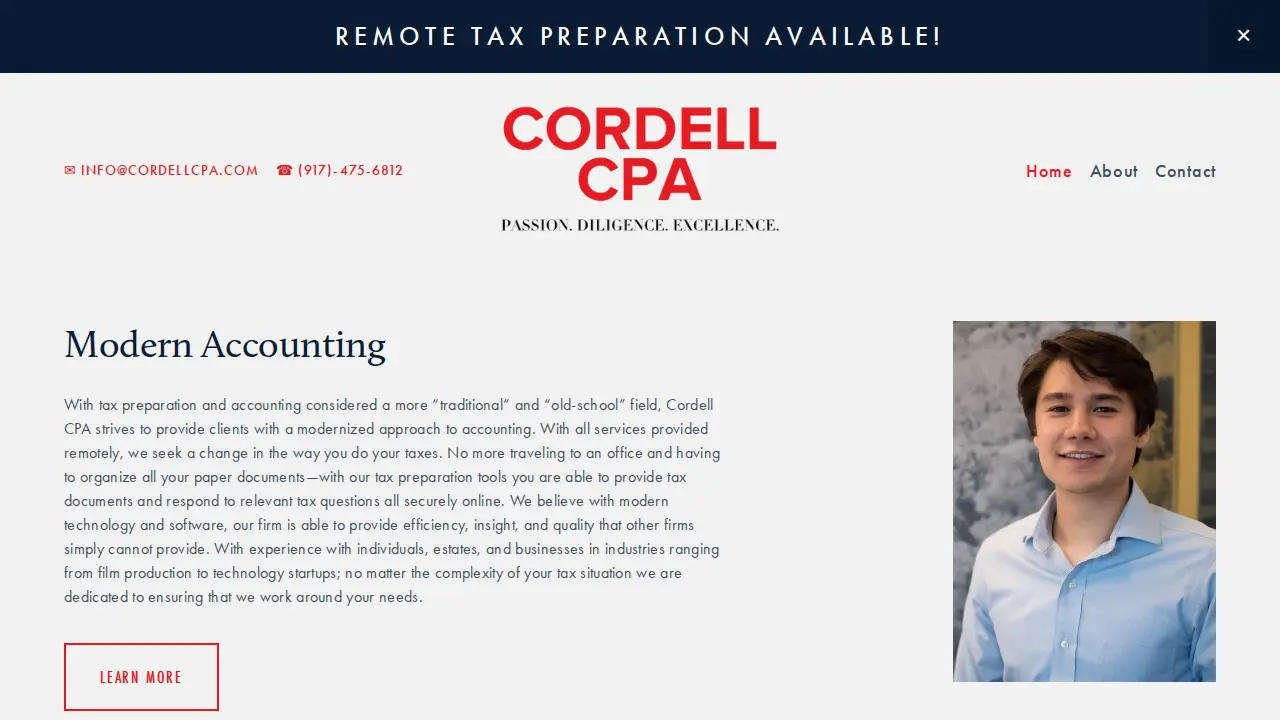 Cordell CPA website