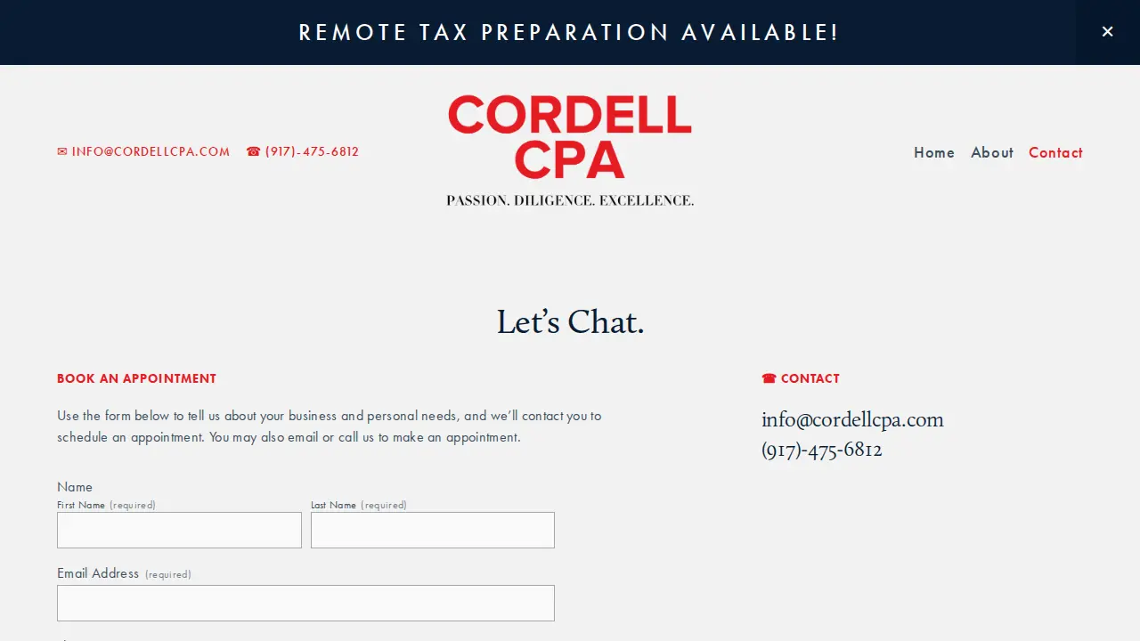 Cordell CPA page