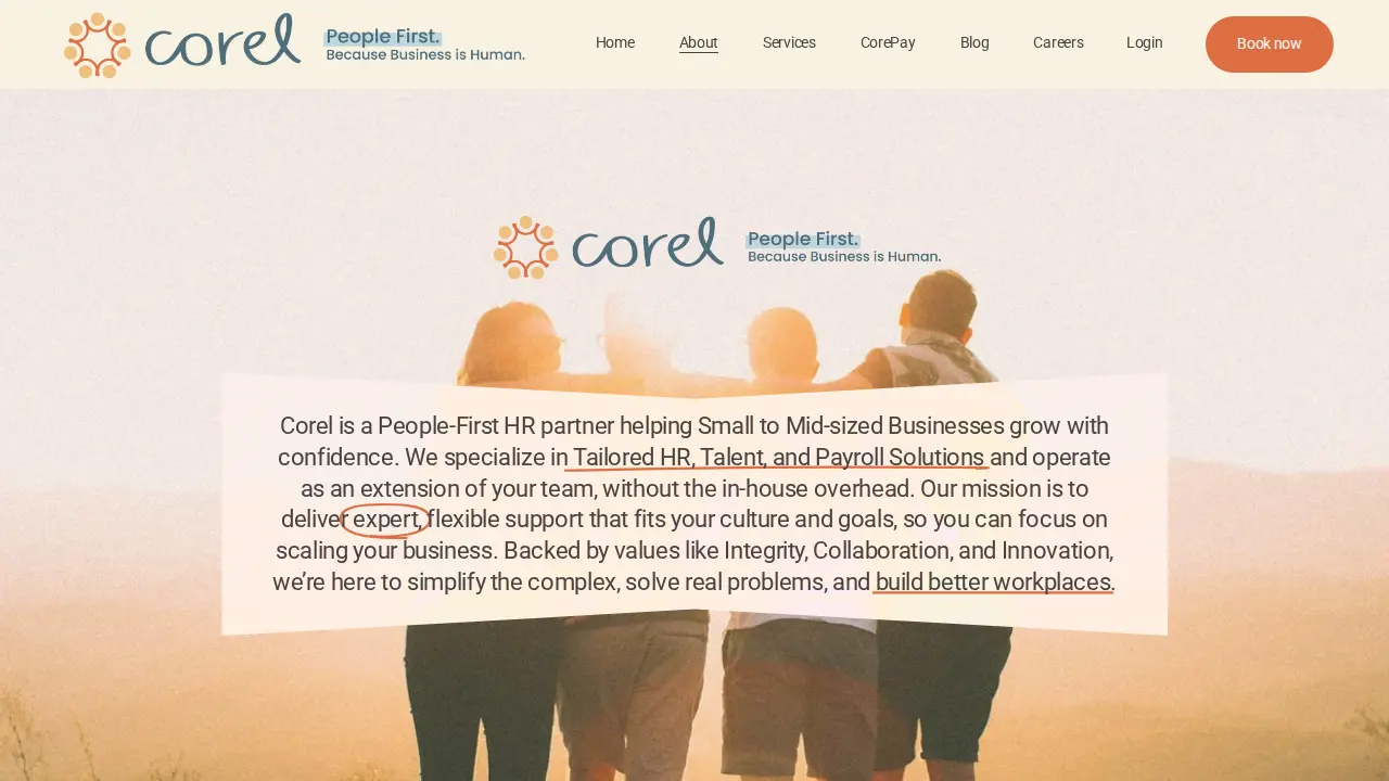 Corel Consulting page