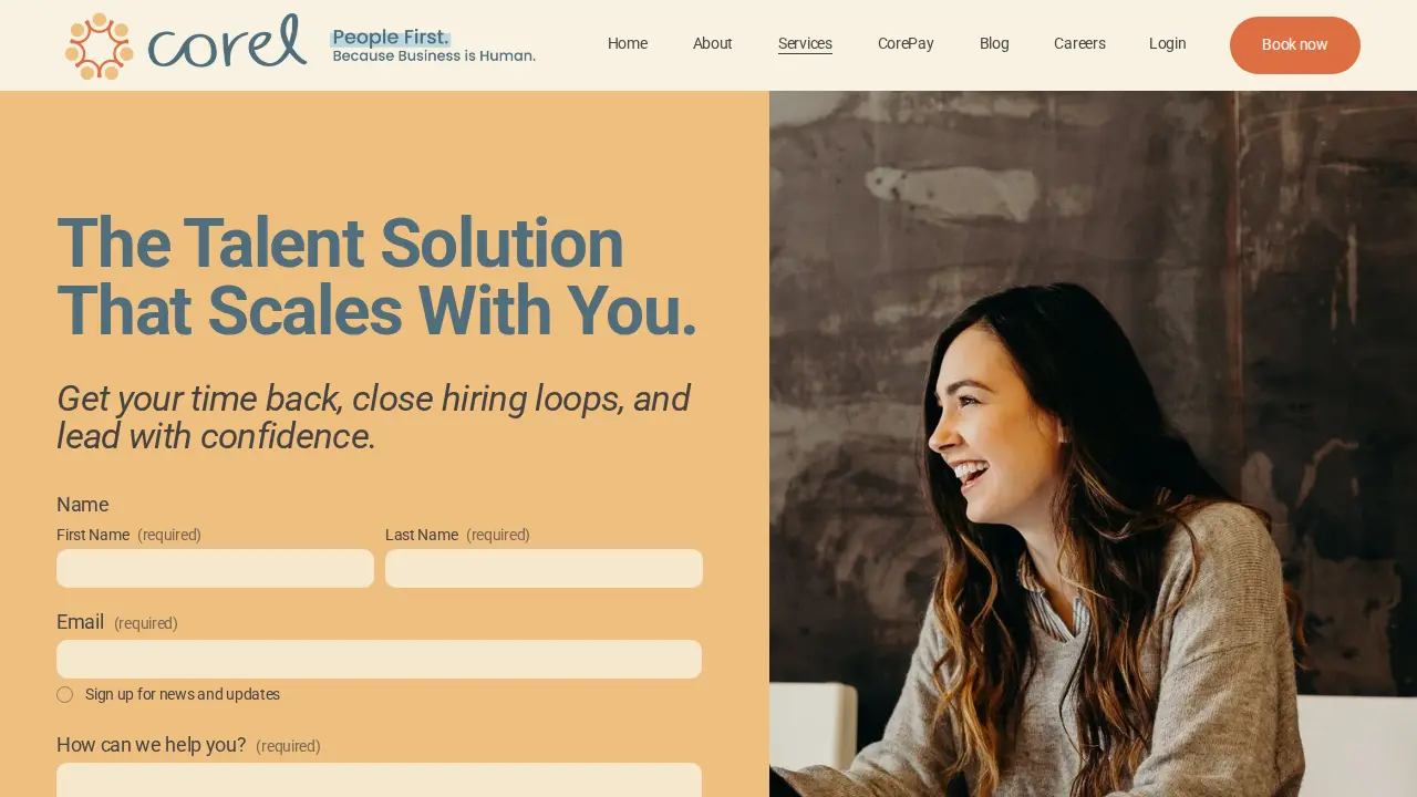 Corel Consulting page