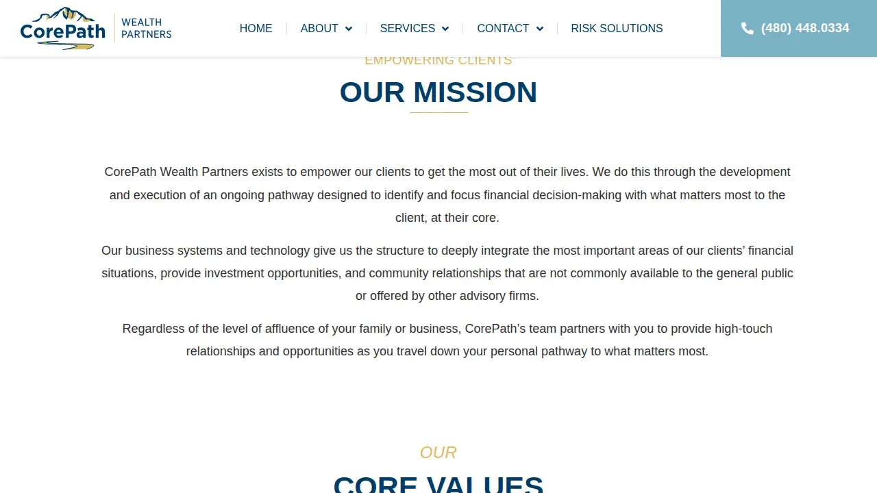 CorePath Wealth Partners Denver page