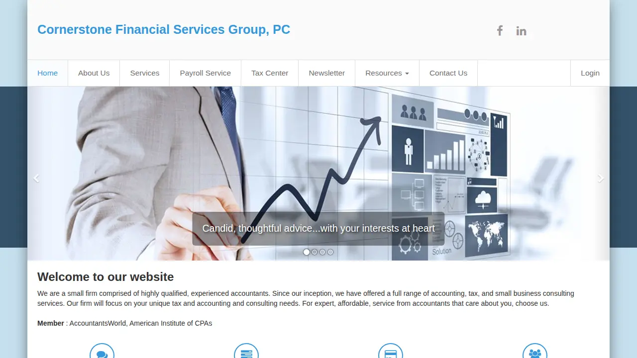 Cornerstone Financial Services Group page