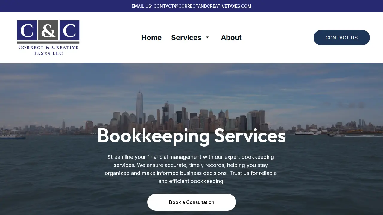 Correct and Creative Taxes LLC page