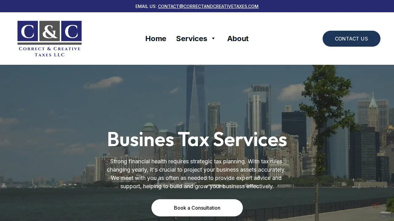 Correct and Creative Taxes LLC page