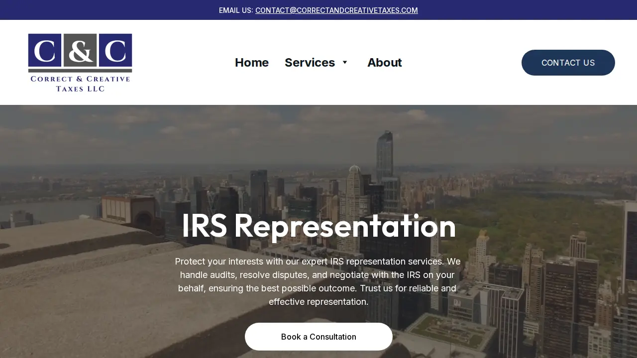 Correct and Creative Taxes LLC page
