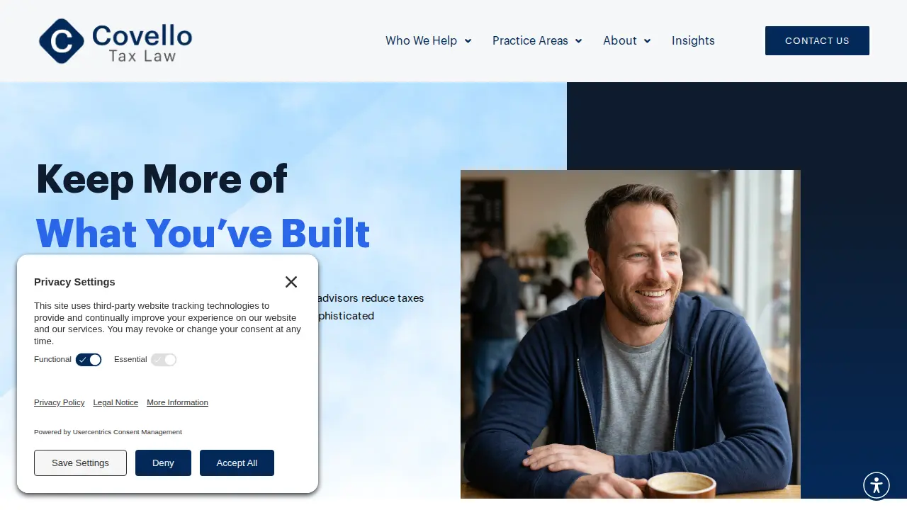 Covello Tax Law website