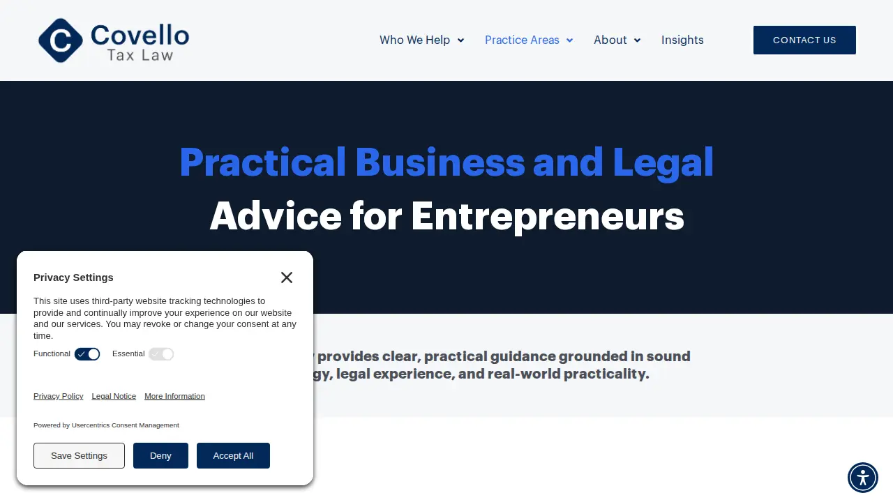Covello Tax Law page