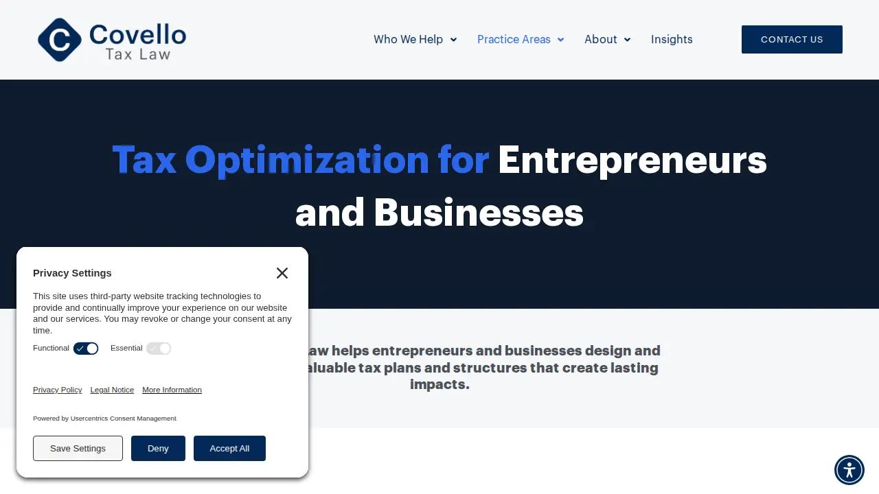 Covello Tax Law page