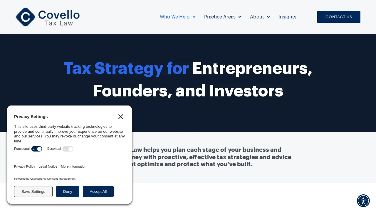 Covello Tax Law page