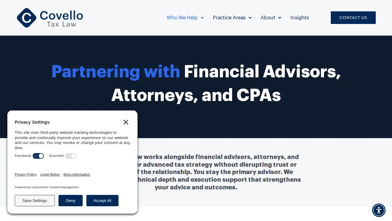 Covello Tax Law page