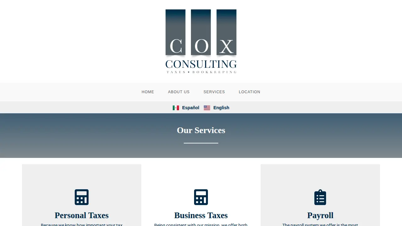 Cox Consulting Services LLC page