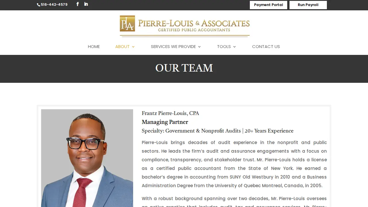 Pierre-Louis & Associates CPA, P.C. page