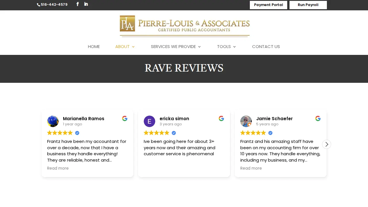 Pierre-Louis & Associates CPA, P.C. page