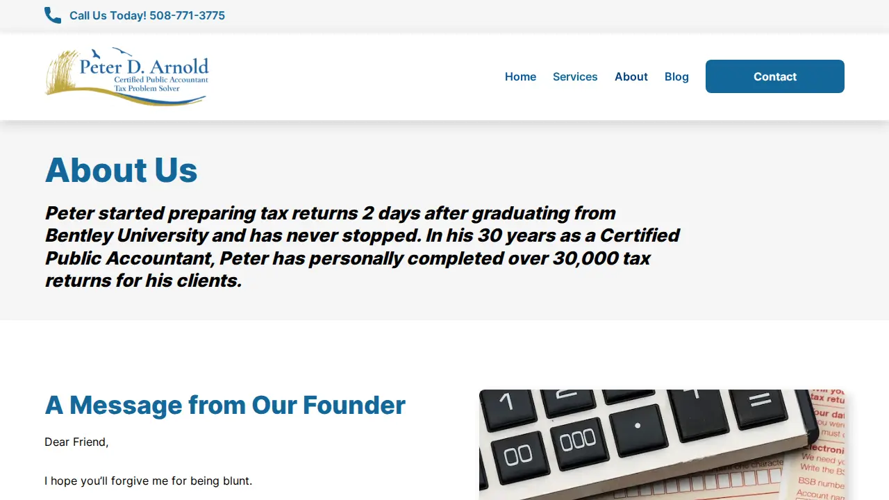 Peter D. Arnold, CPA page