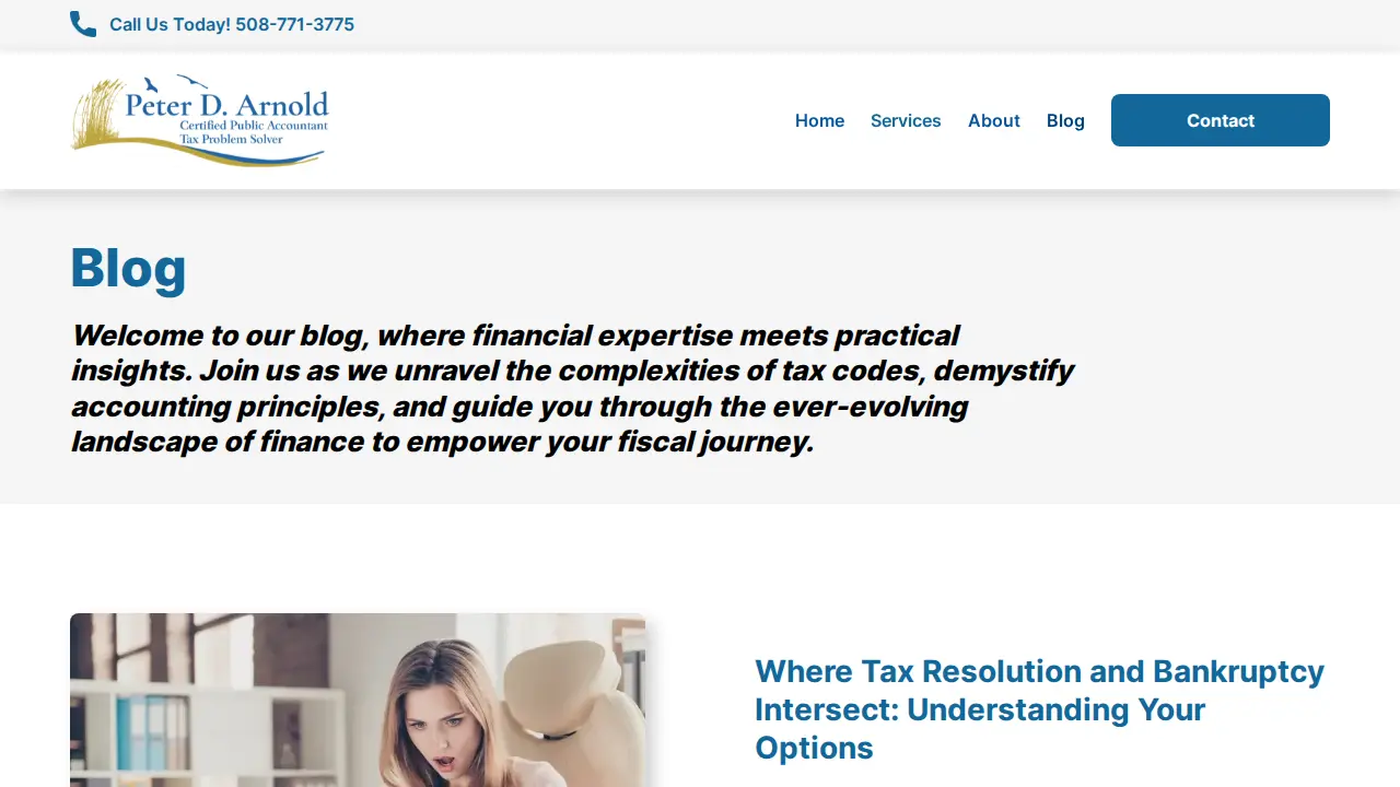 Peter D. Arnold, CPA page