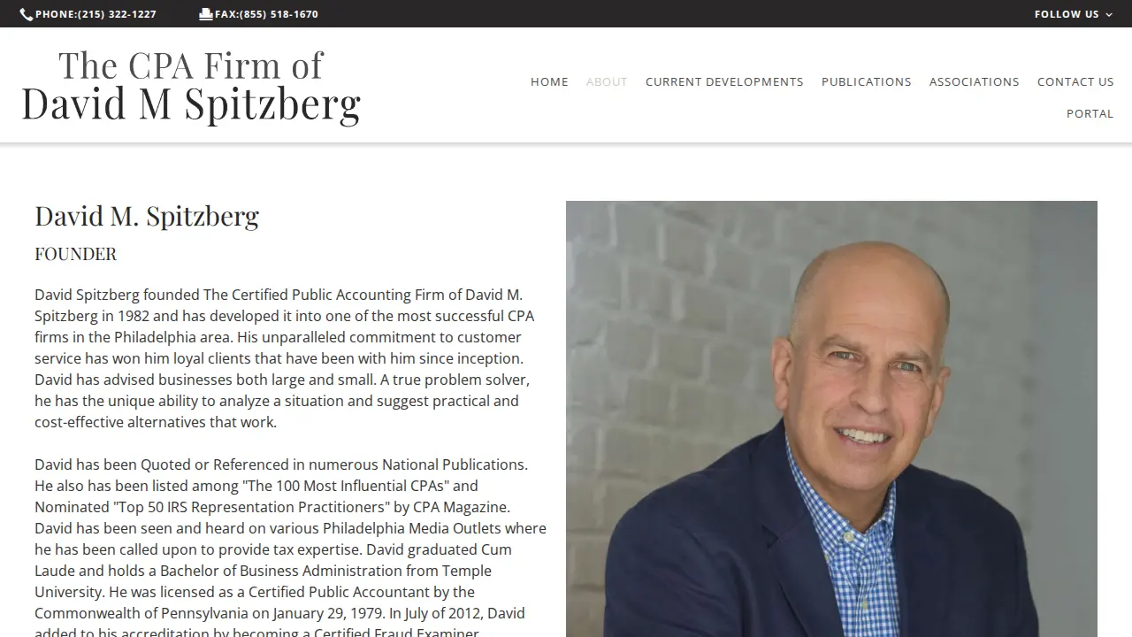 The CPA Firm of David M Spitzberg page