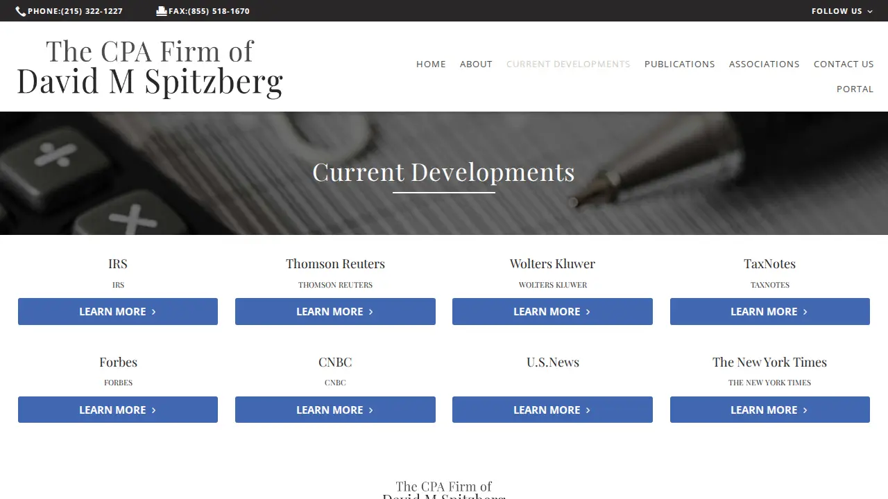 The CPA Firm of David M Spitzberg page