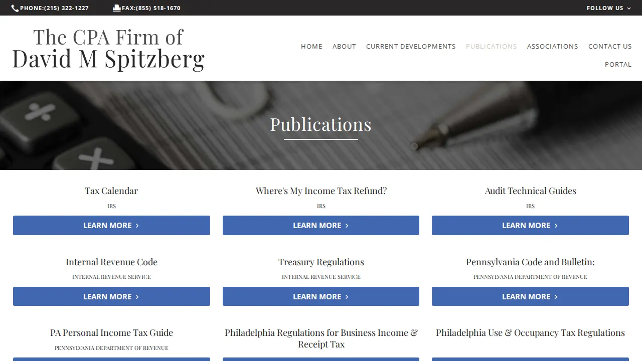 The CPA Firm of David M Spitzberg page