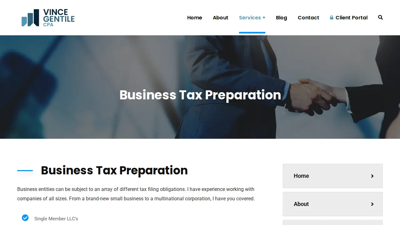 Vince Gentile CPA page