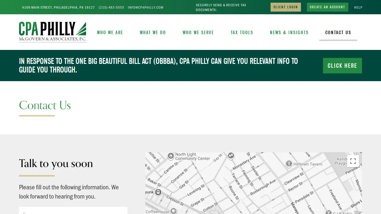 CPA Philly - McGovern & Associates P.C. page