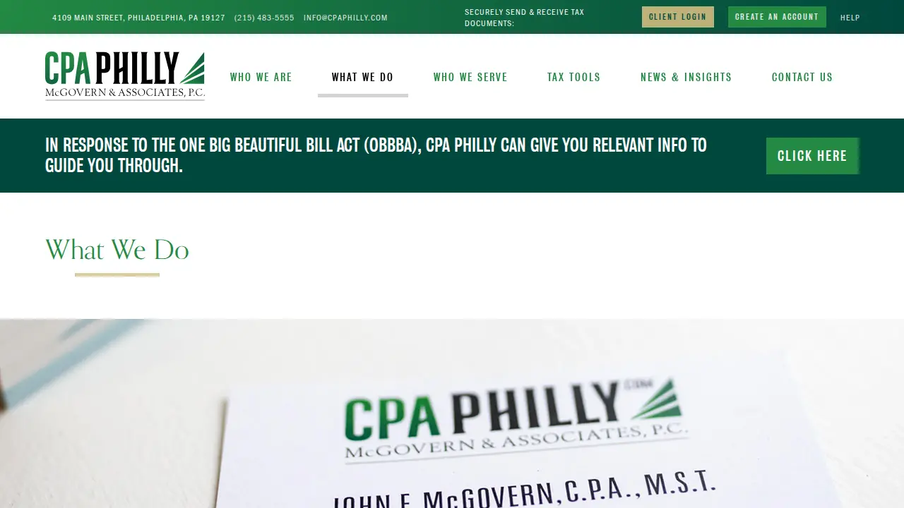 CPA Philly - McGovern & Associates P.C. page
