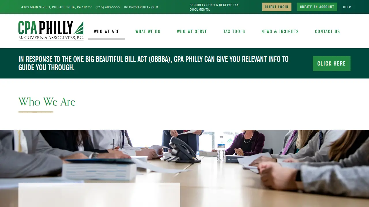 CPA Philly - McGovern & Associates P.C. page