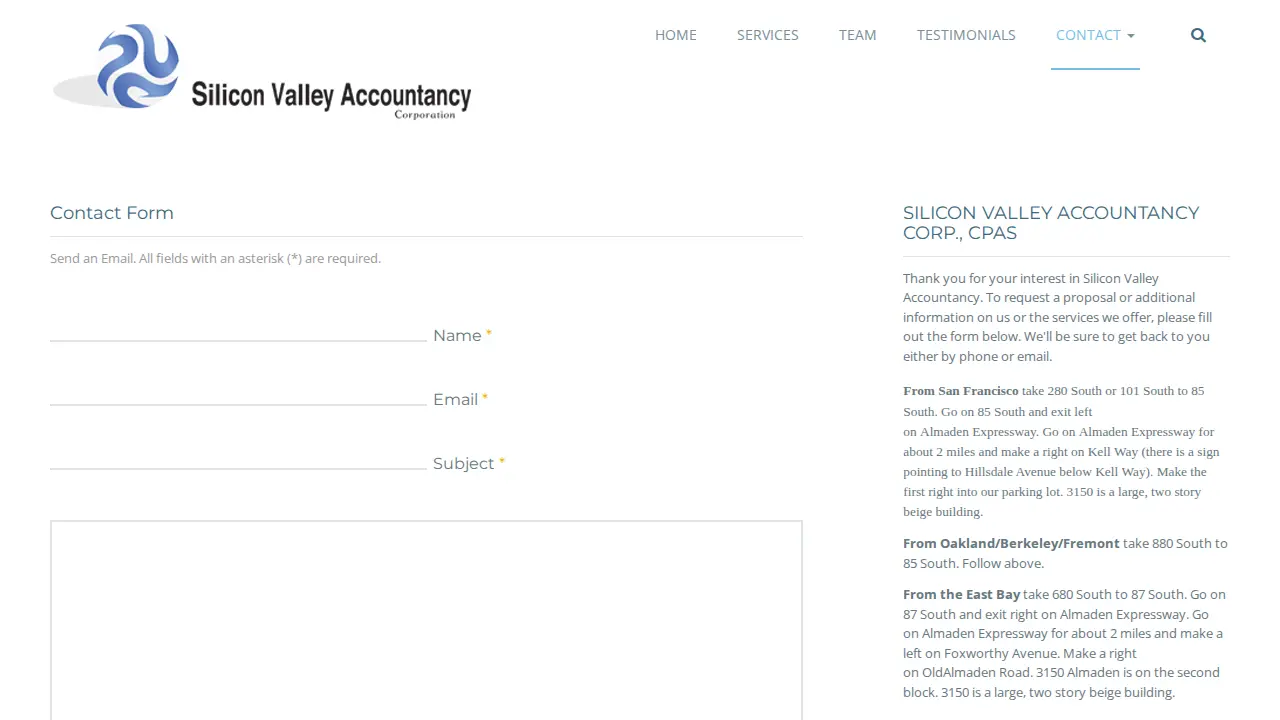 Silicon Valley Accountancy page