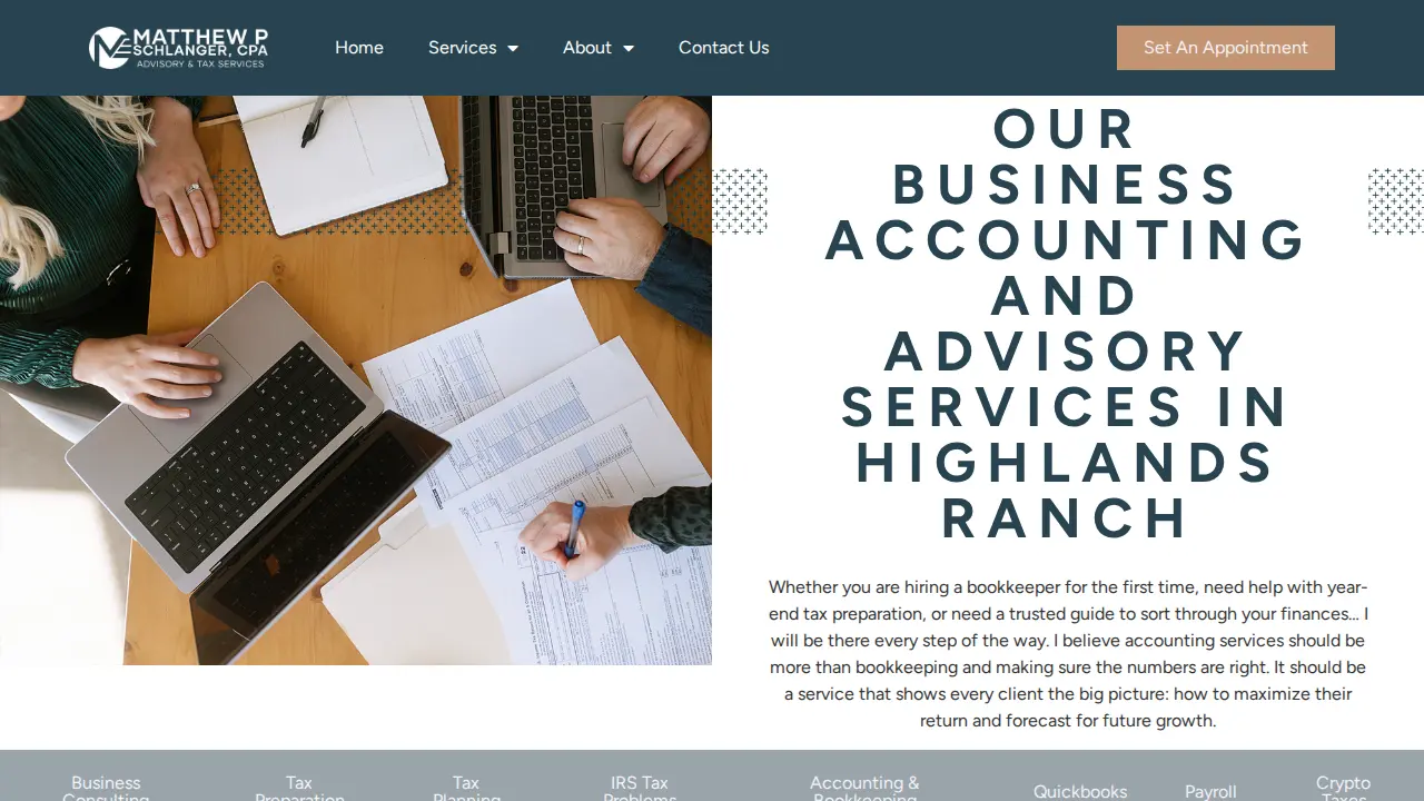 Matthew P Schlanger CPA page