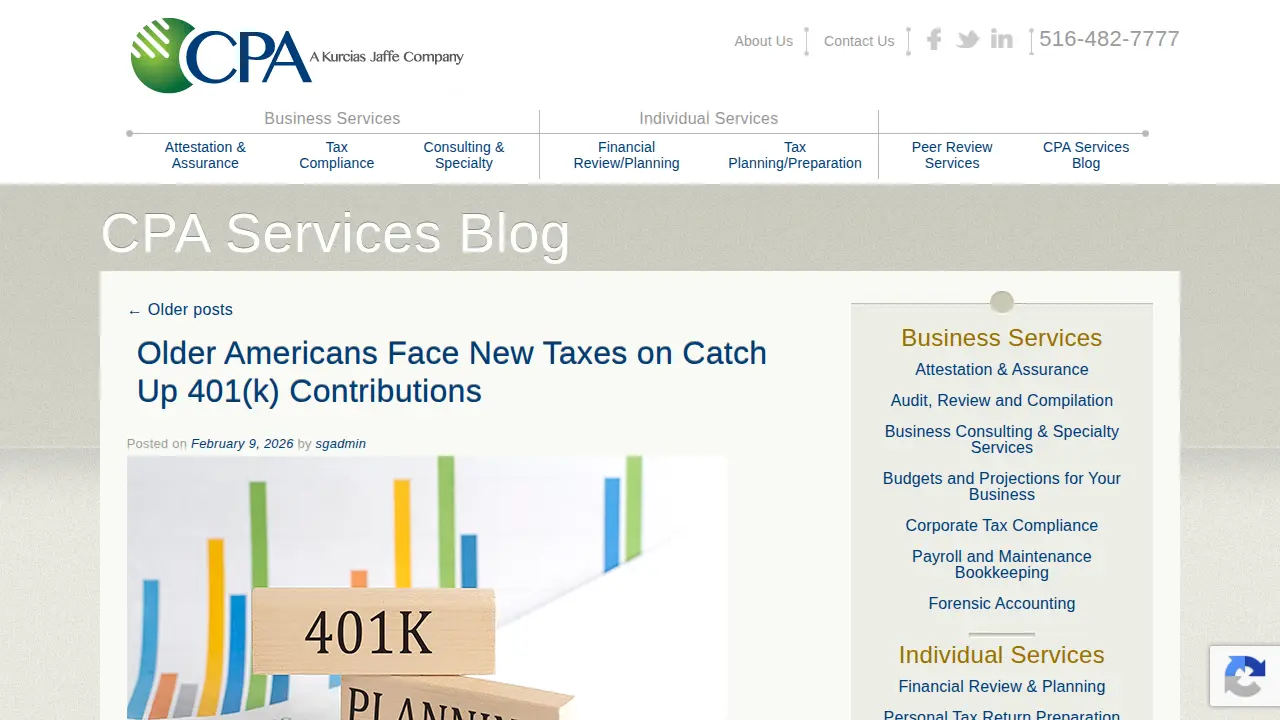 CPA Services Long Island page