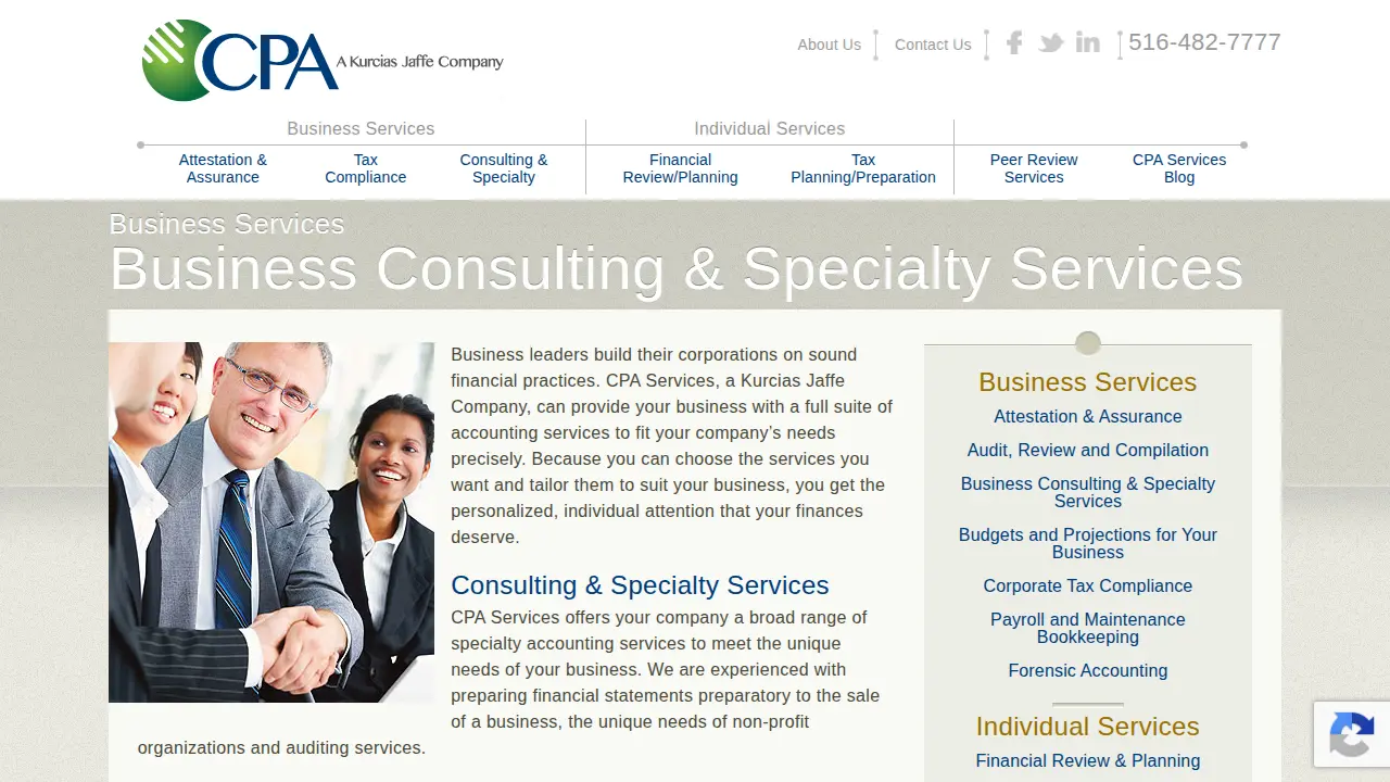 CPA Services Long Island page
