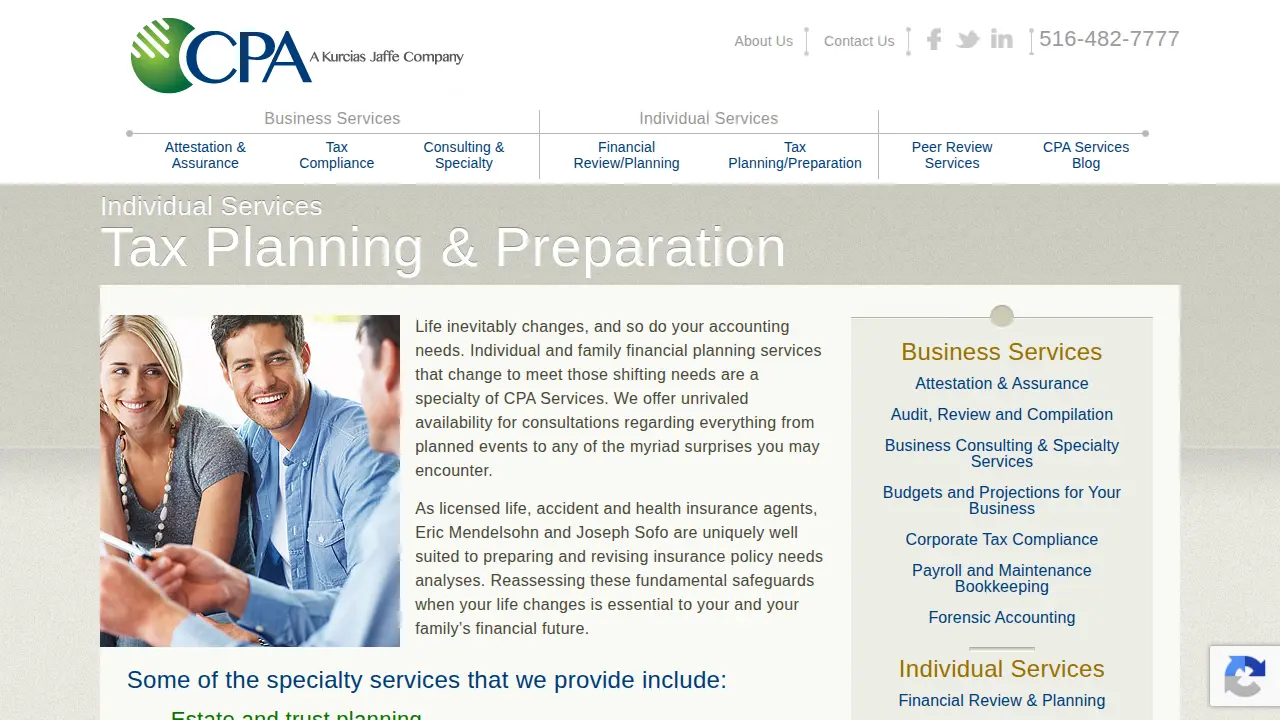 CPA Services Long Island page