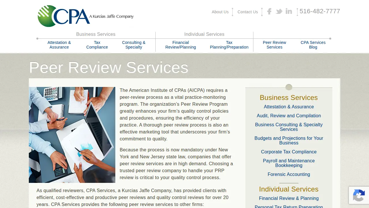 CPA Services Long Island page