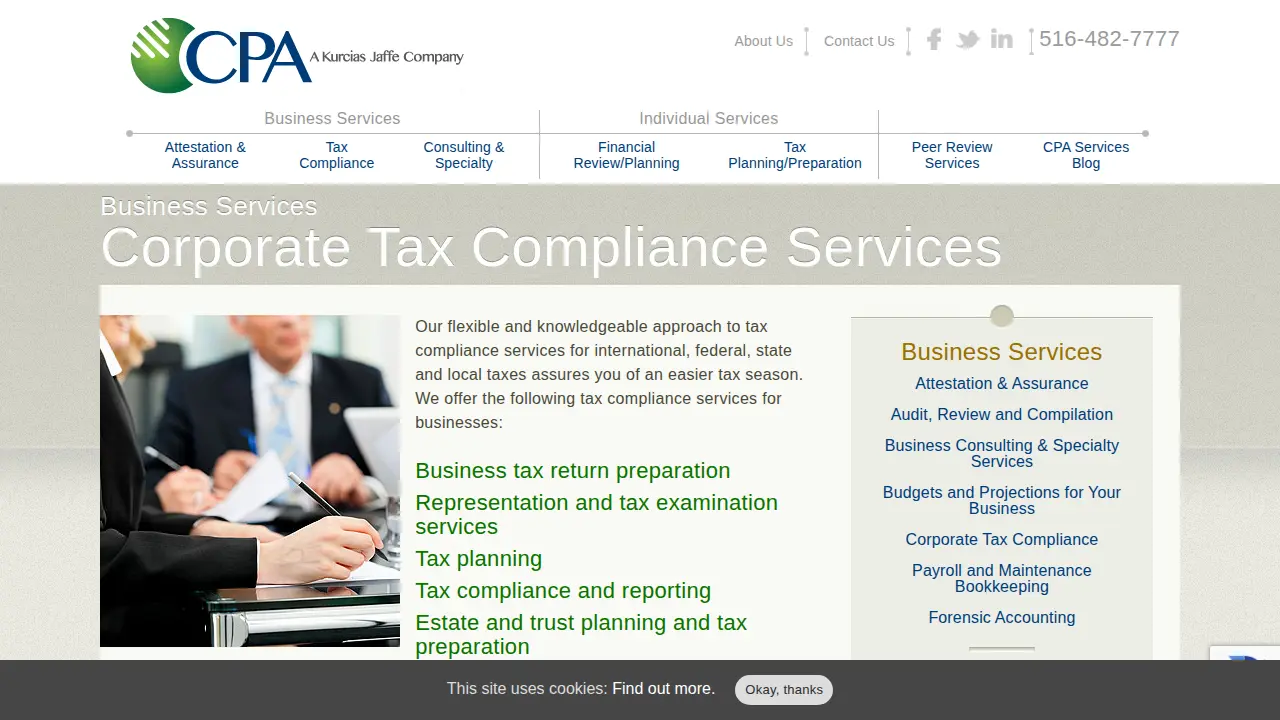 CPA Services Long Island page