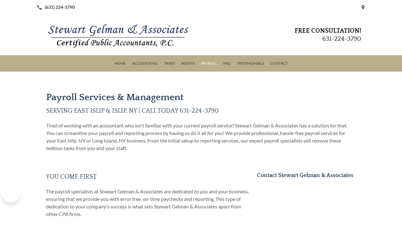 Stewart Gelman & Associates CPA Pc page
