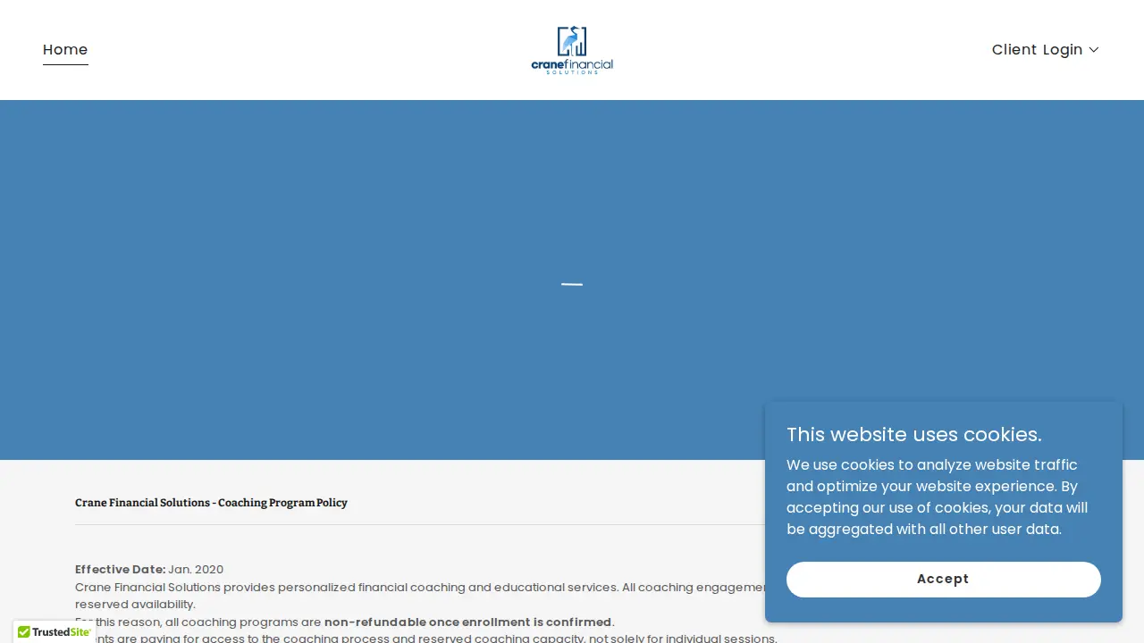 Crane Financial Solutions page