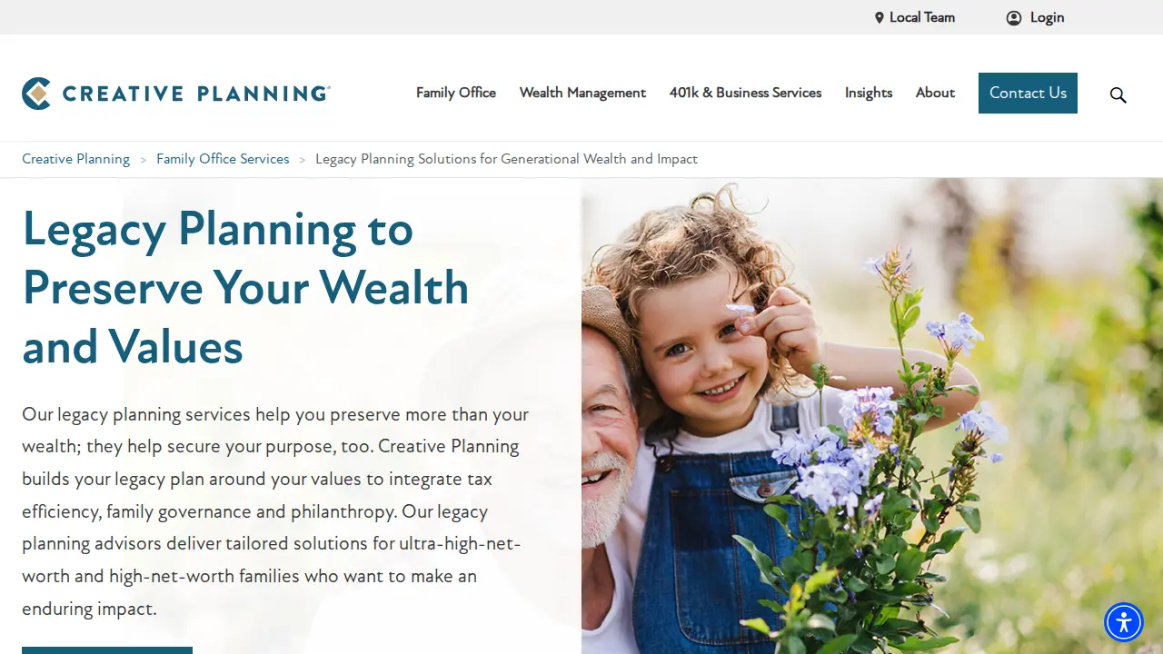 Creative Planning page