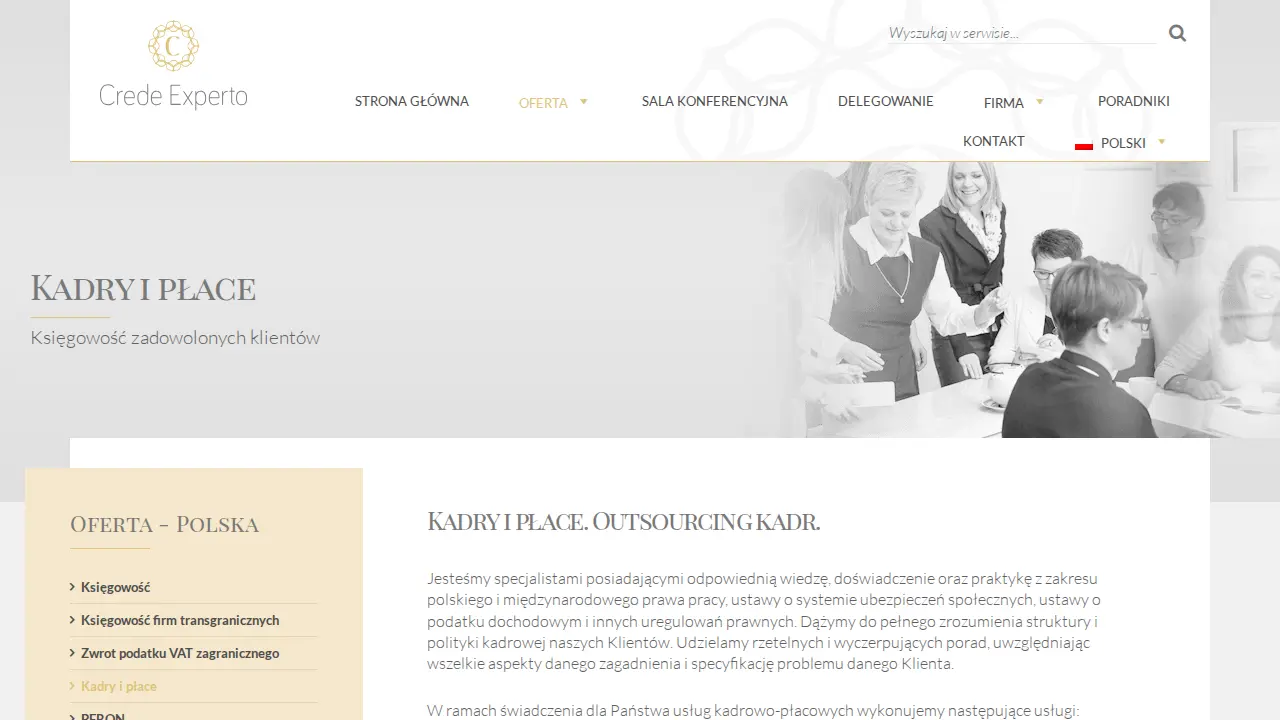Biuro Rachunkowe Crede Experto page