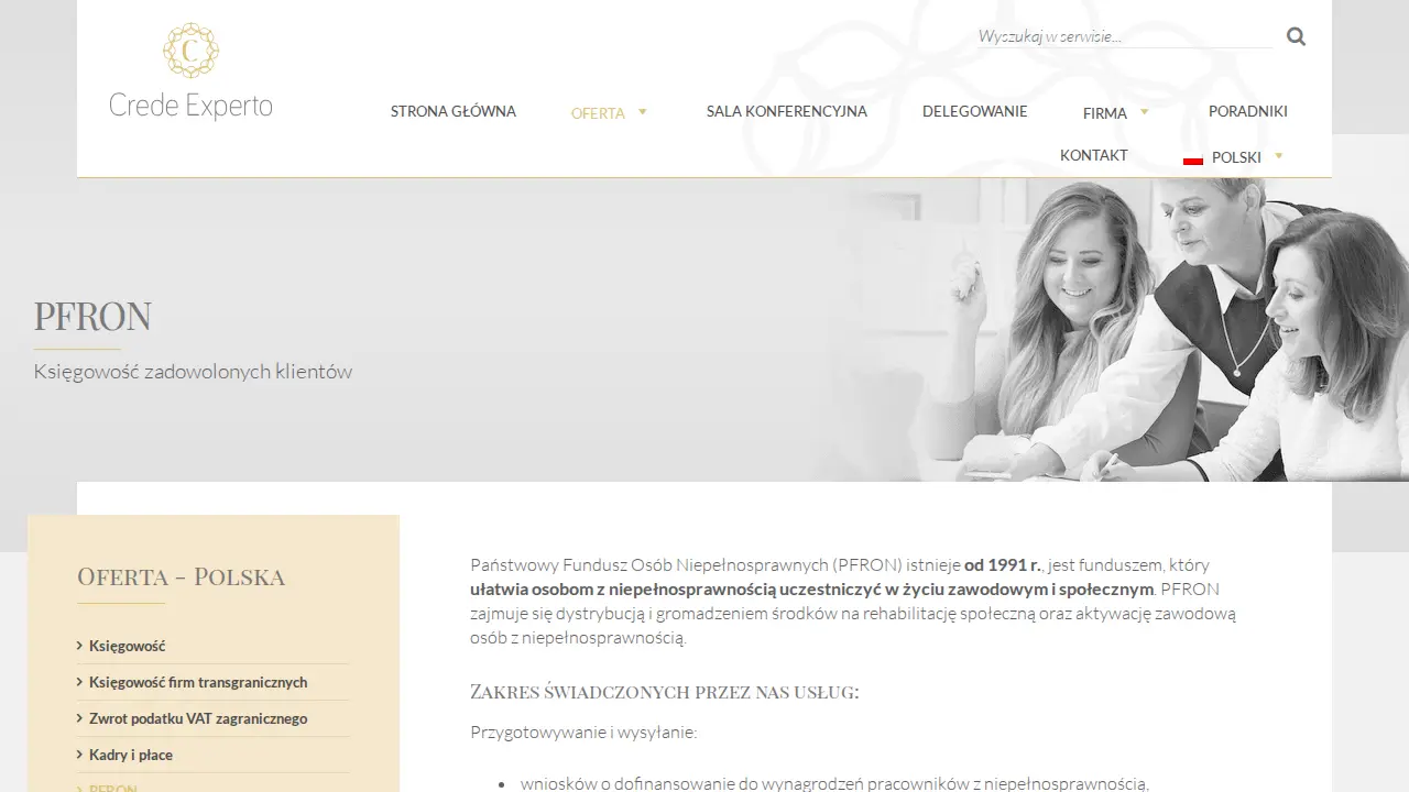 Biuro Rachunkowe Crede Experto page