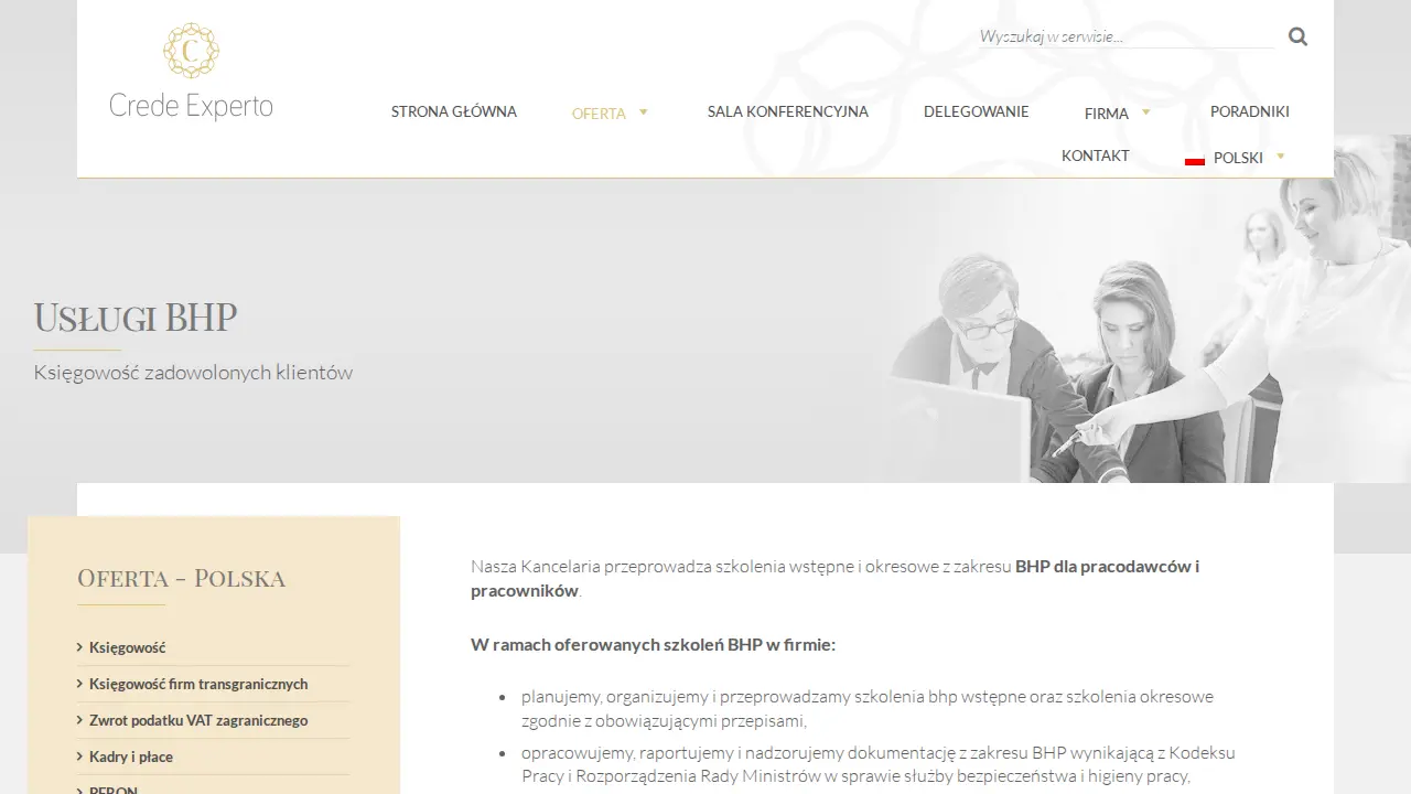 Biuro Rachunkowe Crede Experto page